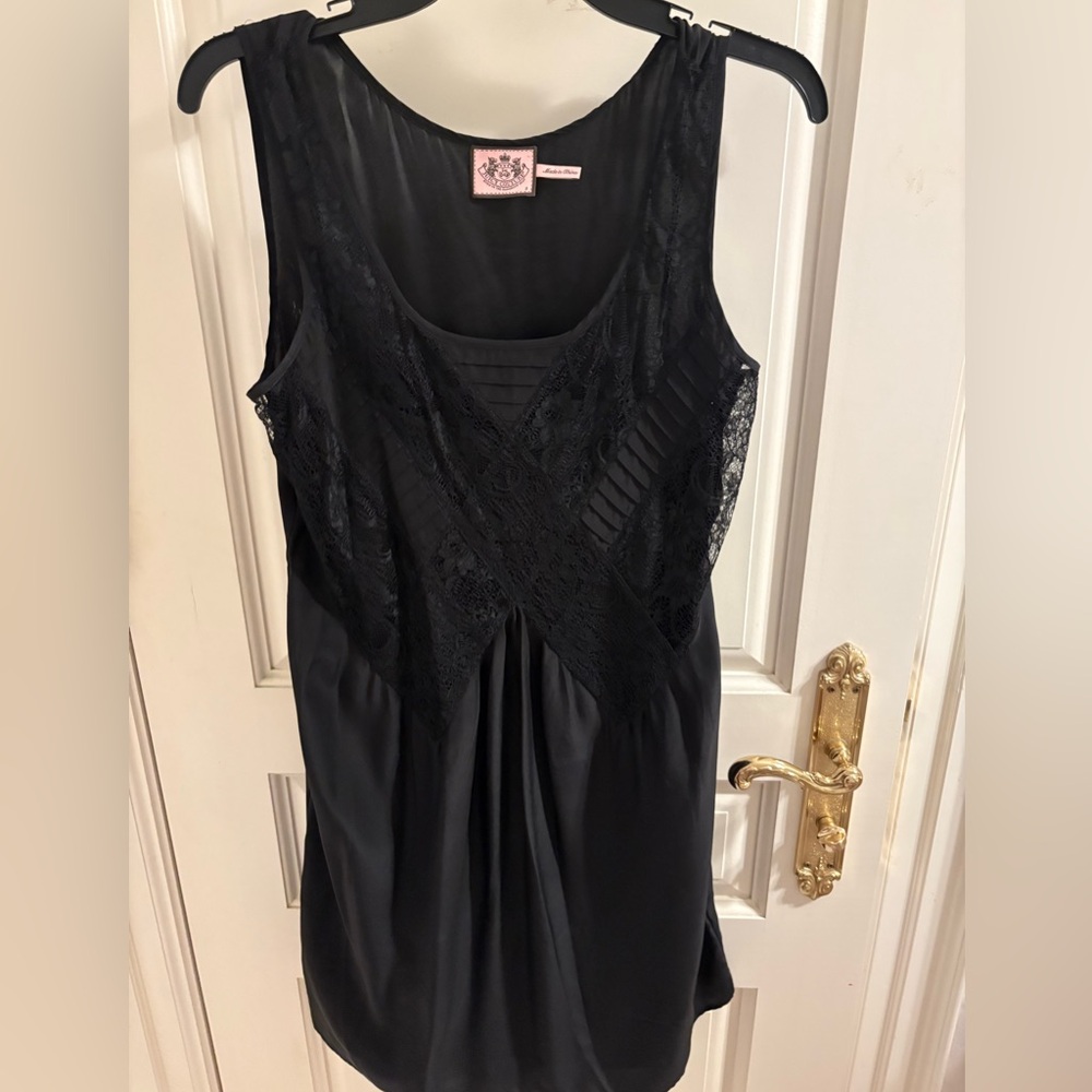 Juicy Couture Black Chemise with Classic Scoop Neck